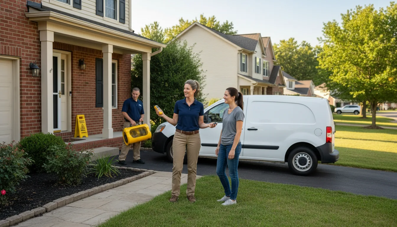 Residential water damage restoration in Willow Island, NE